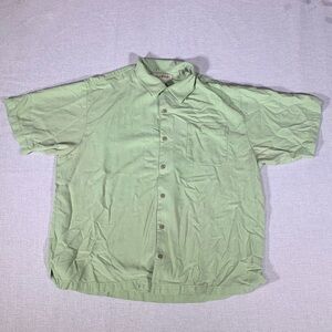 Tommy‎ Bahama Olive Green Casual Button up 100% Silk Shirt
